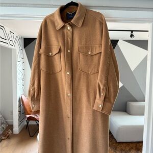 Scotch & Soda Tan Wool Coat